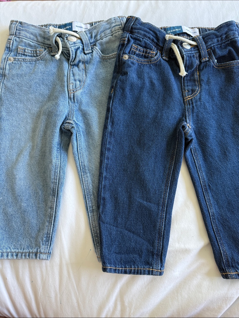 Old Navy Kids Denim barrel Pants - Light Blue & Dark Blue